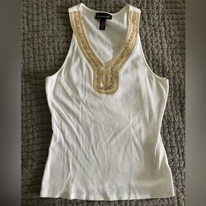 INC Embellished beaded tank